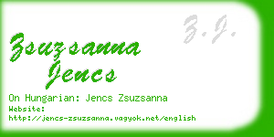 zsuzsanna jencs business card